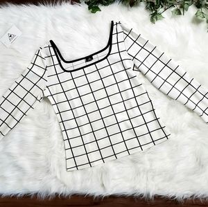 Plaid Modern Top